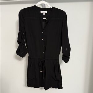 Jennifer Lopez Black Long Sleeve Romper